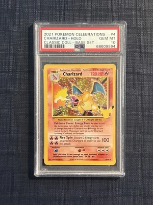 Pokémon Charizard 4/102 Celebrations Classic Collection Holo Rare PSA 10 - Image 1 of 2