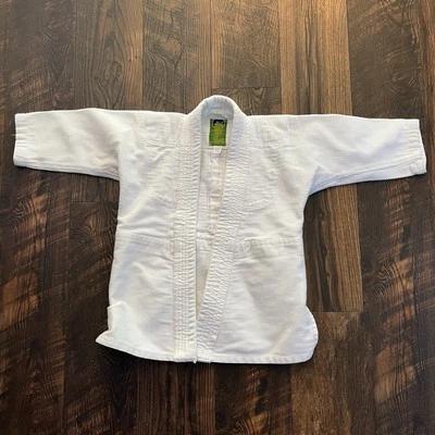 Gladiator Pro Force Kimono Jiu Jitsu Brazilian BJJ Gi Kids Size K00 White Top - Image 1 of 4