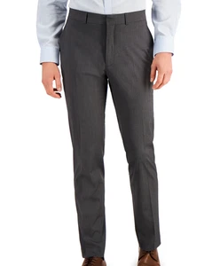 Kenneth Cole Reaction Pants Mens 32x30 Silver Slim Fit Flex Suit Separate Dress - Picture 1 of 7