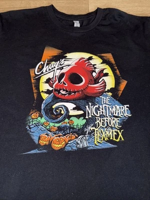 Chuy's Pesadilla Antes Tex-Mex Camisa Para Hombres Grande Halloween Gráfico Camiseta Película Foto 1 de 4