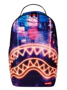 Sprayground Cyberpunk City DLXR Backpack🔥New Black Bookbag Large School Bag - Picture 1 of 10