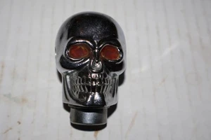 VTG Heavy Chrome SKULL GEAR SHIFT KNOB/SHIFTER/HANDLE CAR TRUCK RAT ROD HOT ROD - Picture 1 of 6