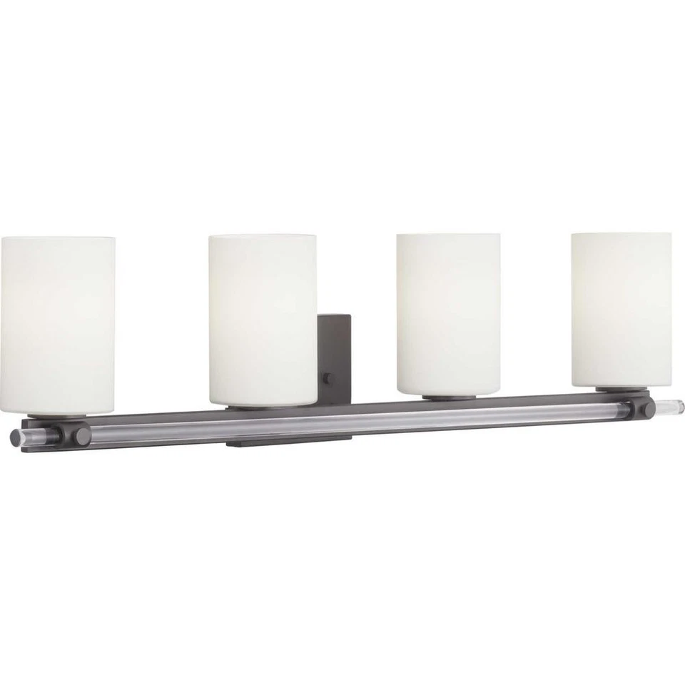Progress Lighting Lisbon Collection 4-Light Black Vanity Light - Image 1 of 1