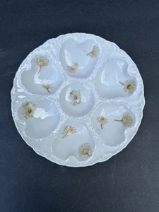 Oyster Plate Austria Victoria Flowers Yellow - Picture 1 of 6