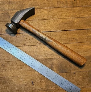 Antikes Leder Handwerk Werkzeug Schuster Hammer für Stanzen Heftklammern & SCHÄLEN ☆ USA - Bild 1 von 4