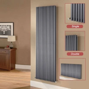 Anthracite Slimline Radiators Vertical Horizontal ULTRAHEAT KLON Single Double - Picture 1 of 8