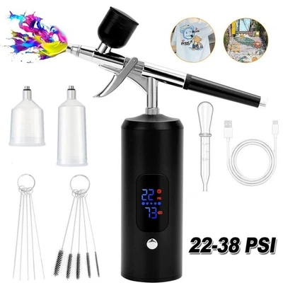 Airbrush Set Spritzpistole mit Kompressor Airbrush Kit Handheld - Luftkompressor - Bild 1 von 4