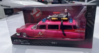 2025 Jada Pink Slips Ghostbusters Ecto-1 Pink CHASE 1:24 Scale Diecast NEW - Image 1 of 4