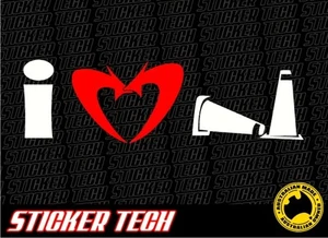 I LOVE CONES STICKER DECAL SUITS DRIFT DRIFTING RACE WRX RALLY TRACK CAR UTE - Bild 1 von 1