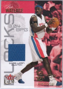 Ben Wallace 2004 05 Fleer Ultra 10 for 10 Jersey 26/100 Detroit Pistons - Picture 1 of 3