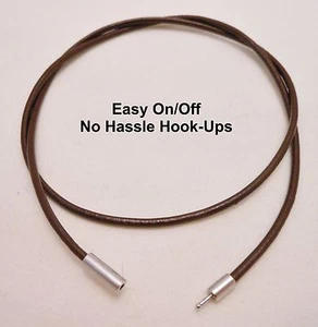 Leather Necklace Cord Surfer Choker Necklace 2mm with Bayonet Clasp USA - Unisex - Picture 1 of 5