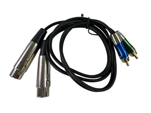 Adaptador de cable de audio Seismic Audio HH0930-1 doble XLR a doble RCA - 3 pies #b - Imagen 1 de 3