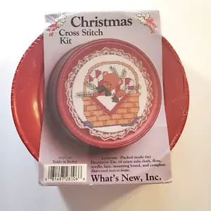 Kit de punto de cruz de Navidad peluche en cesta qué hay de nuevo Inc en paquete original - Imagen 1 de 4