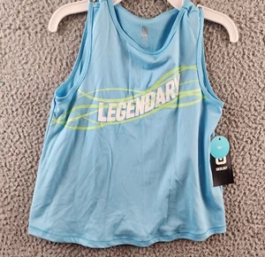 ID Ideology Legendary Print Tank Top Girls 4T Butterfly Blue Crew Neck Pullover - Picture 1 of 12