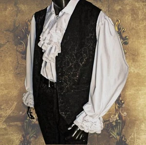 Gothic Mittelalter  Steampunk Victorian Brokat Weste 48 50 52 54 56 M L XL XXL - Bild 1 von 2