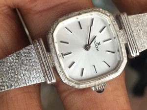 Reloj Edox Vintage Damas Cuerda Manual Chapado en Oro Blanco - Imagen 1 de 7