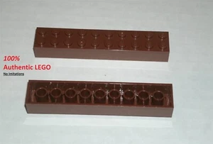 LEGO NEW 2x10 Reddish Brown Brick (2x) 6096716 Brick 92538 - Picture 1 of 1