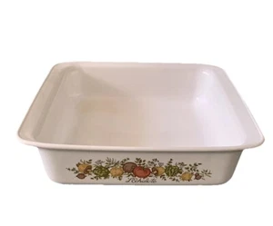 Corning Ware P-322 Spice of Life L’Echalote Cake Pan Casserole 8”x 8” Square VTG - Picture 1 of 5