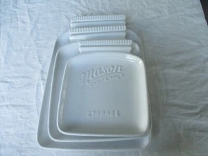 3 White Mason Craft & More Serving Plates Platters Ceramic 9x14, 11x8, & 8.5x7 - Picture 1 of 4