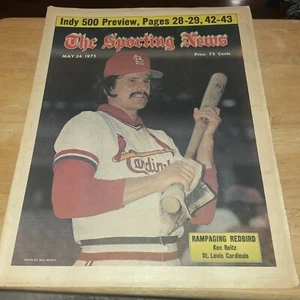 The Sporting News Magazine (May 24, 1975) Ken Reitz St. Louis Cardinals Indy 500 - Picture 1 of 11