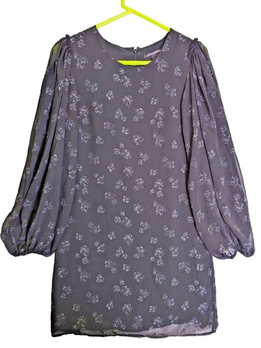 UNDERCOVER Abito donna Victorias Secret taglia 4 nero floreale manica a palloncino zip romantico