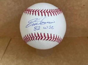 ERIC RASMUSSEN CARDINALS 82 WS CHAMPS SIGNED AUTO M.L. BASEBALL BECKETT AUTH - Picture 1 of 2