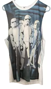 Star Wars Storm Troopers Womens XL Raglan Sleeveless Back Zip T Shirt - Picture 1 of 8
