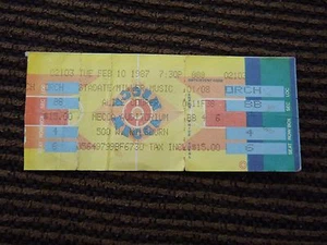 Talón de boleto de concierto usado de Alice Cooper 10 de febrero 1987 en La Meca - Imagen 1 de 2