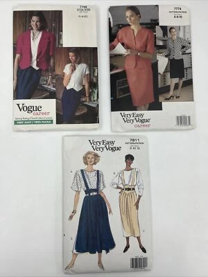 Vintage 1990 Very Easy Very Vogue Career Lot Of 3 Patterns Sizes 6-8-10 12 C07g - Image 1 of 4