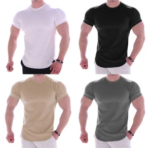 Herren-Fitness-T-Shirt Bodybuilding-Top Sportkleidung Trainingsweste ❉††↓ - Bild 1 von 28