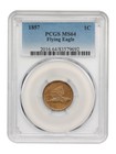 1857 1C Flying Eagle Pcgs Ms64