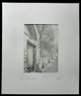 Signed Sorrento Graphite Print By Gianni Paturzo (C1990) Italy, Tree Lined Lane