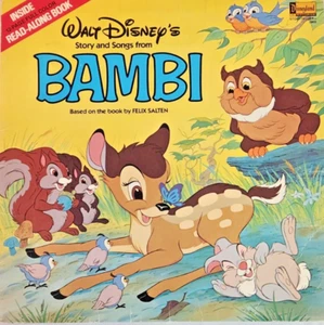 1980 Walt Disneys Geschichte und Lieder von Bambi 3903 - Vinyl LP Gatefold Buch - Bild 1 von 3