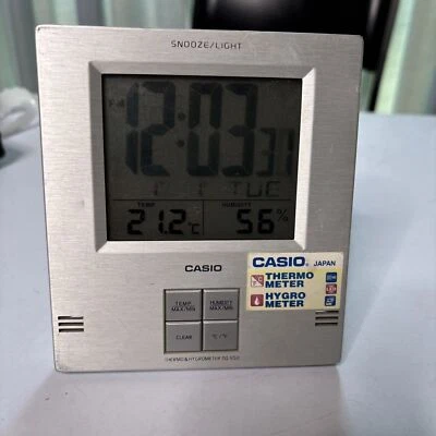 Casio Desk Clock Thermometer Hygrometer DQ-950 - Image 1 of 4