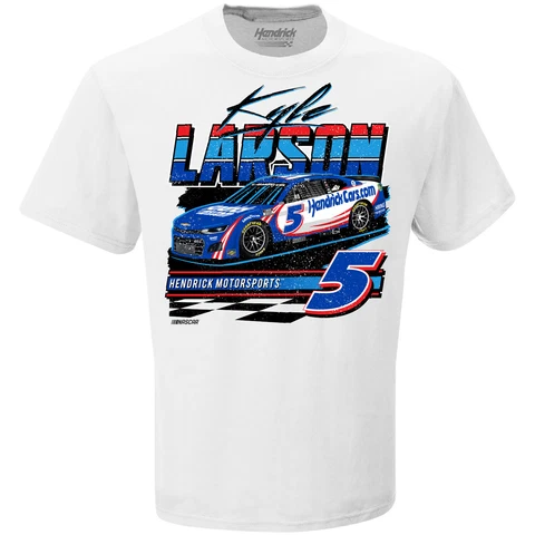 2022 KYLE LARSON #5 NASCAR OFFICIALLY LICENSED WEDGE WHITE TEE SHIRT Cover