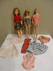 Vintage Dolls Ideal Tammy 12", Midge Barbie, Ken Doll with accessories - Picture 1 of 16