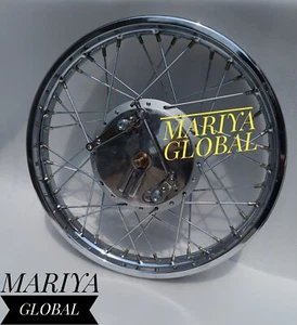 FIT FOR Royal Enfield Complete 19" Front Wheel Rim 40 Holes With Drum Plate - Picture 1 of 11