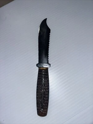 Чехол проверен 1920-1940 охотничий нож, King Fisher супер изящный зеленый кости! - Изображение 1 из 4