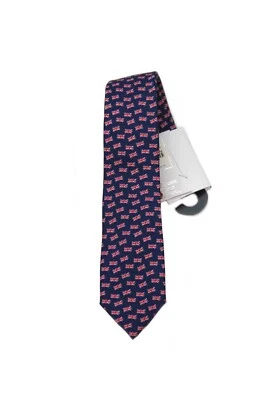 British Union Jack Flag Tie Red White Blue Men's Narrow - Image 1 of 2