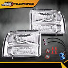 Chrome Conversion Headlight Fit For 1999-2004 Ford F250/F350 Superduty Excursion