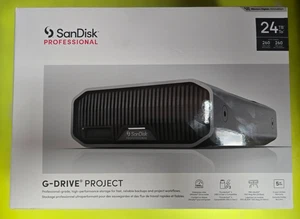 Sandisk Professional G-drive Project 24tb Thunderbolt 3 SDPHG1H-024T-NBAAD - Picture 1 of 2