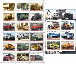 Stamp sheet+block Berliet Car company 2019 Naxcivan issue - Picture 1 of 1