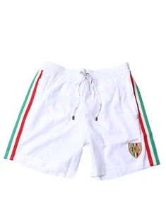 Dolce & Gabbana White Stripes Beachwear Shorts 2 Pc Men's Swimwear Authentic - Picture 1 of 5