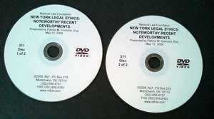 National Law Foundation - NY Legal Ethics New Developments (5/12/08) - TWO DVDs - Picture 1 of 3