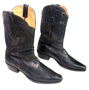 J.B. Dillon Cowboystiefel Herren Gr. 13 D schwarz echtes Ziegenleder Made in Mexico - Bild 1 von 11