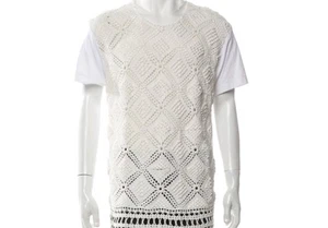 COMME DES GARÇONS (HOMME PLUS)KNIT PATTERN CREW NECK T -SHIRT(NEW)/(L) - Picture 1 of 11