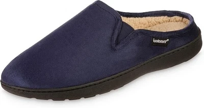 Chinelos com capuz Isotoner masculino microsuede azul marinho XXL 13 - 14 NOVO $48 A9F080NBL - Imagem 1 de 2