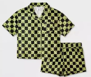🌻 Girls 2 Piece Shirt & Short Smile Sleepwear Set M (8) Art Class 🆕 - Picture 1 of 5