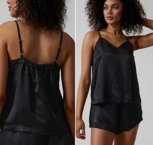 Athleta Calm cooles Cami & Shorts Set in schwarz ~ Gr. XS neu ohne Etikett - Bild 1 von 12