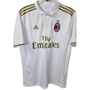 AC Milan White Football Jersey 2014-17 adidas Mens Shirt Medium  - Picture 1 of 7
